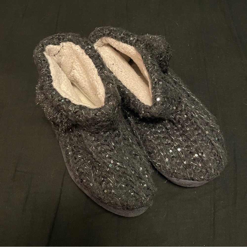 4/$20 | Sequined Knit Slip on Slippers